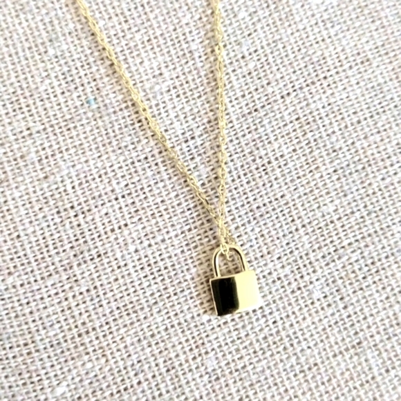 18kt Gold Lock necklace - Picture 4 of 5